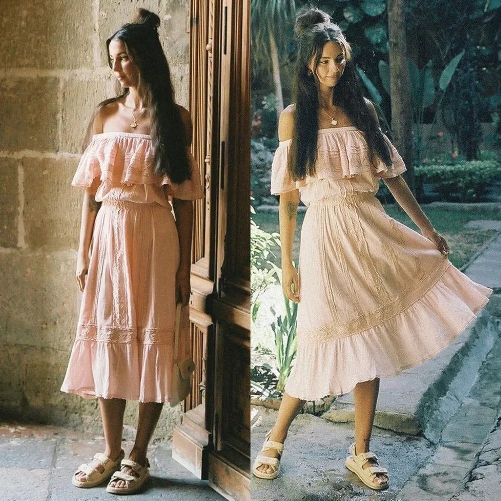 Spell Cassie Lace Gown in Petal Size XL NWT $299